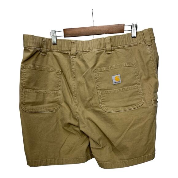 CARHARTT Relaxed Fit Rugged Flex Brown Shorts Men 40 105841 DKH - Picture 2 of 8